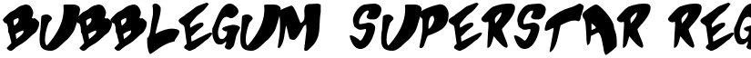 Bubblegum Superstar Regular font