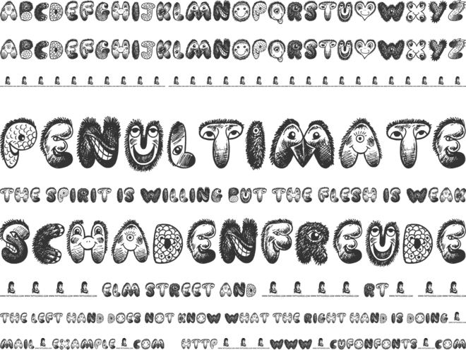 Cartoon Freak font preview