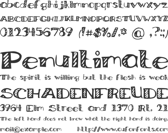 Bored_Work_Doodles font preview