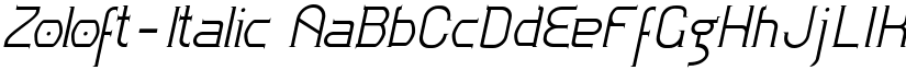 Zoloft-Italic font