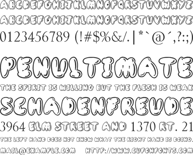 Definitely Maybe font preview