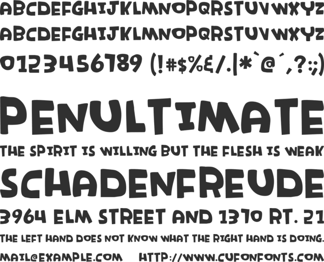 K26Rambunctious font preview