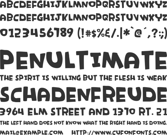K26Rambunctious font preview