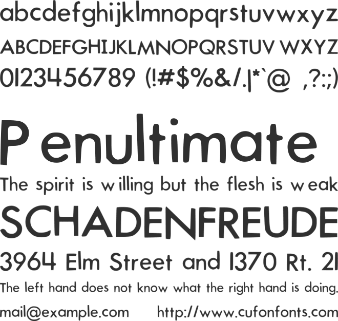 Muppets font preview