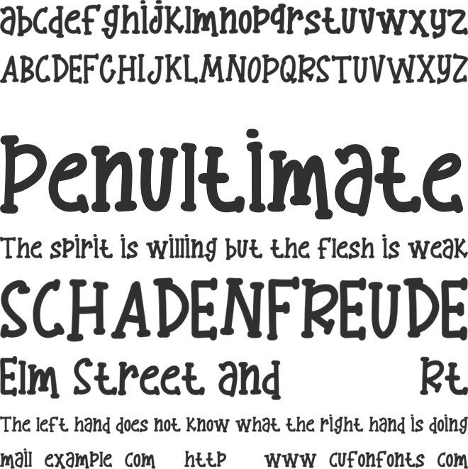 Curly Honey font preview