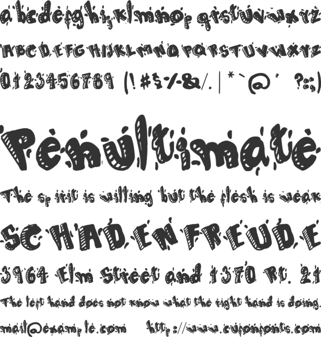 CARTOON 80 font preview