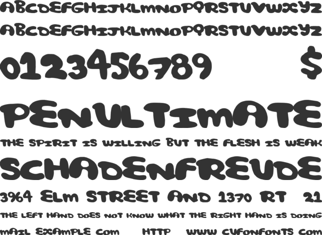 ComicBubble font preview