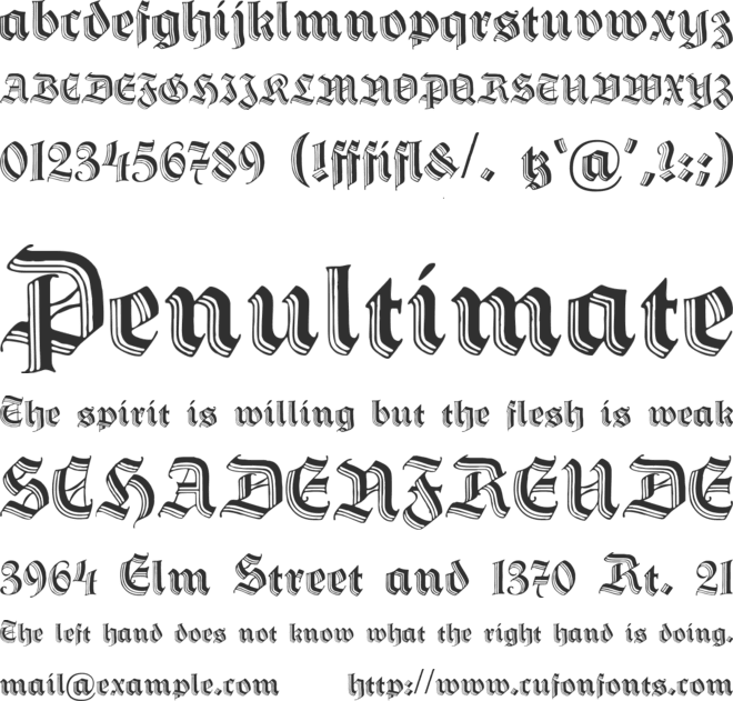 Hermann Gotisch font preview