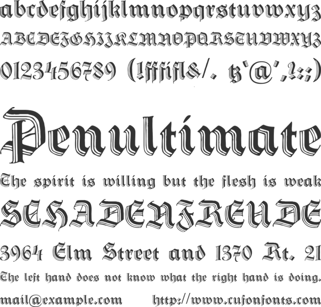 Hermann Gotisch font preview