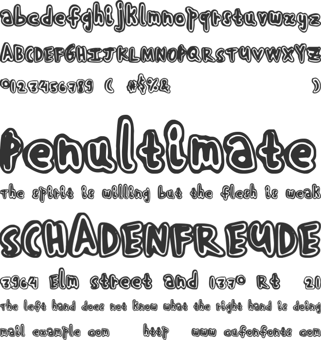 HandShadow font preview