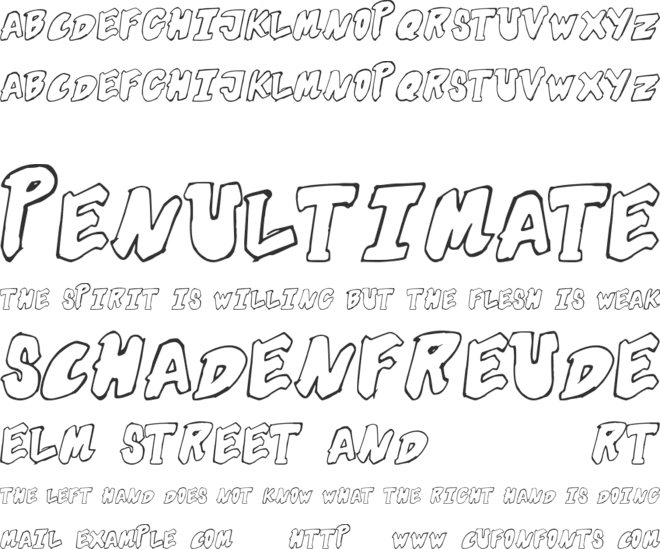 FuturisticOutline font preview