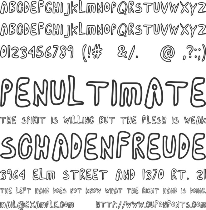 cartoon adventures font preview