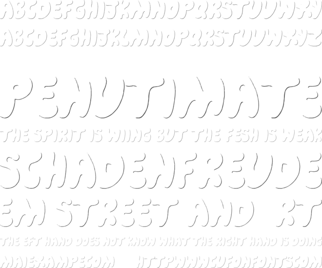 Cartoon Shadow font preview