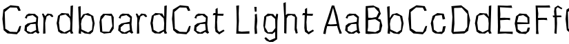 CardboardCat Light font