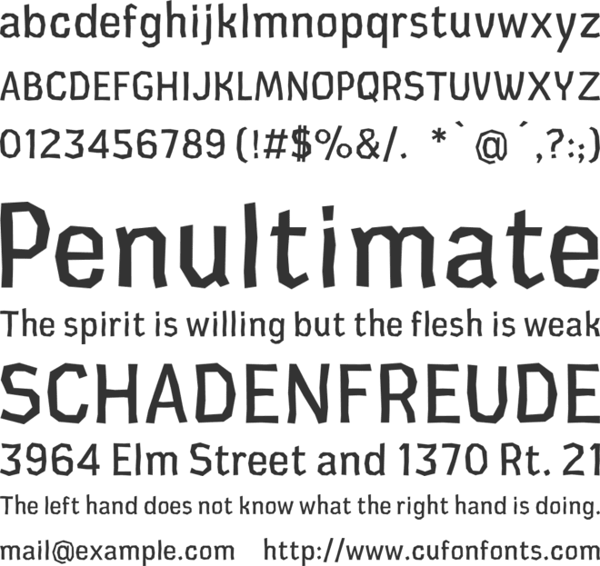 CardboardCat font preview
