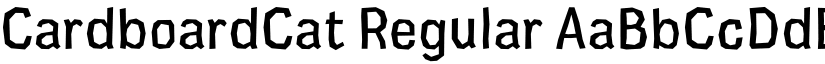CardboardCat Regular font