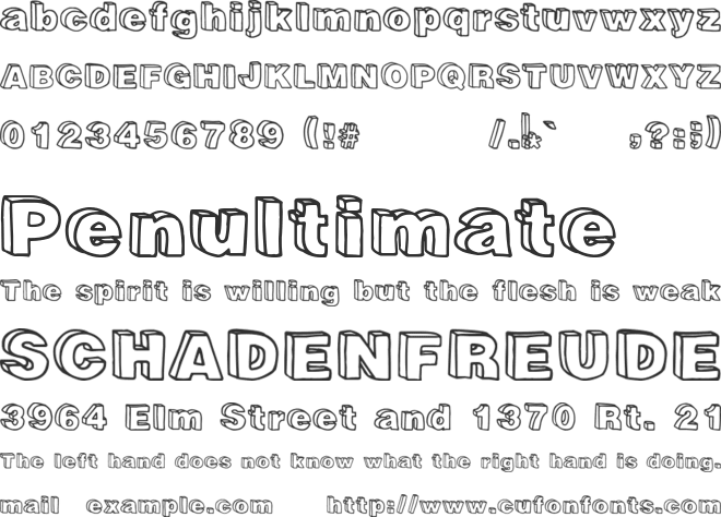 Recreational font preview