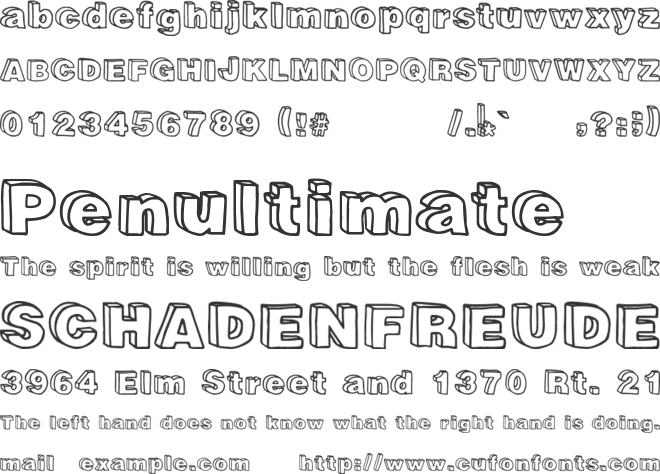 Recreational font preview