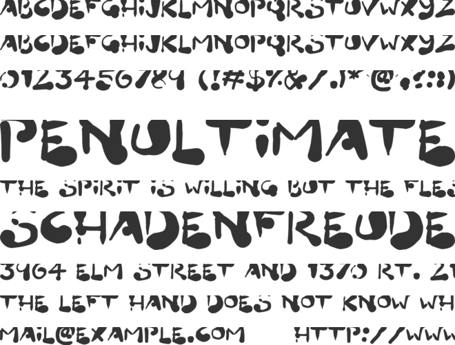 Paint Blobs font preview