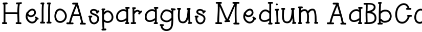 HelloAsparagus Medium font