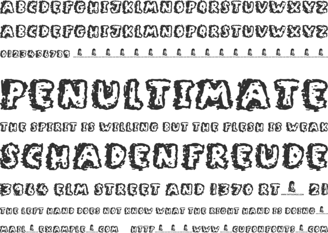 Rocky Bottoms font preview