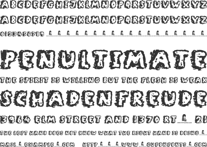 Rocky Bottoms font preview