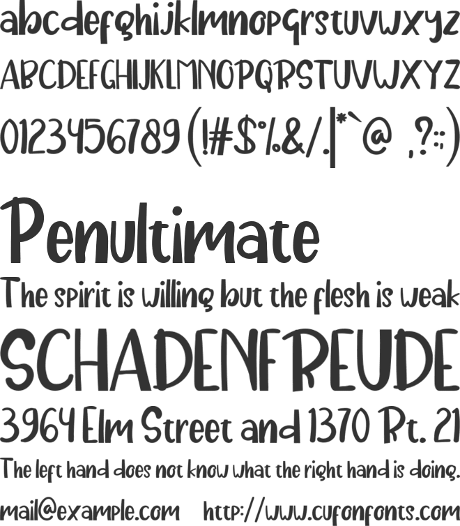 Big of Love font preview