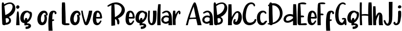 Big of Love Regular font