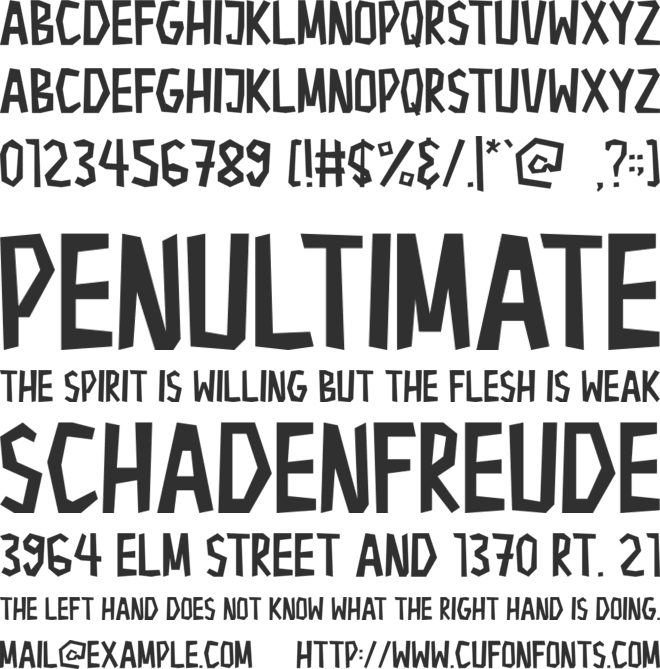 Crepes French font preview