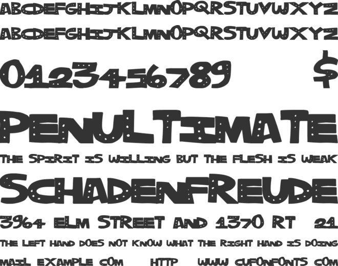 TrippleDots font preview