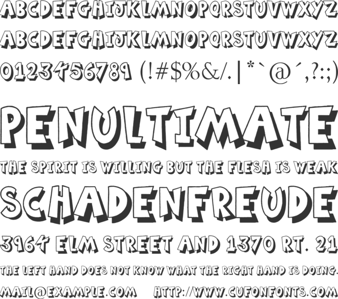 Ming in Bling font preview