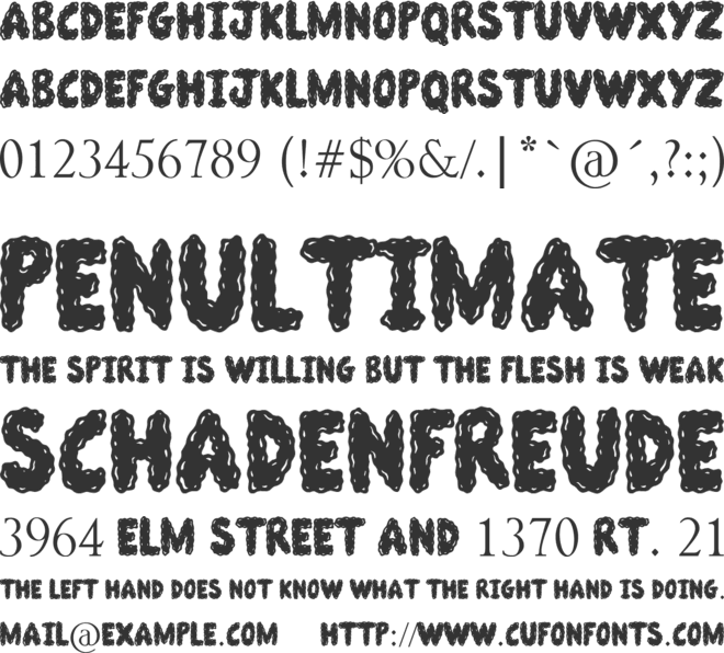 Slimeball font preview