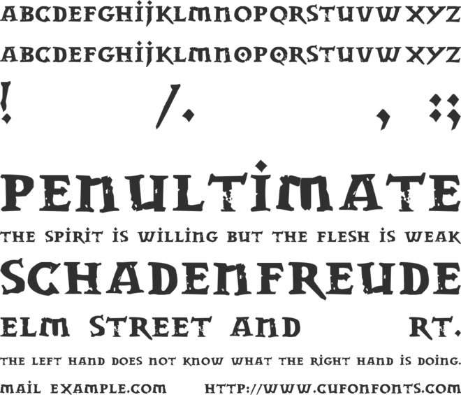 Dwarven Stonecraft font preview
