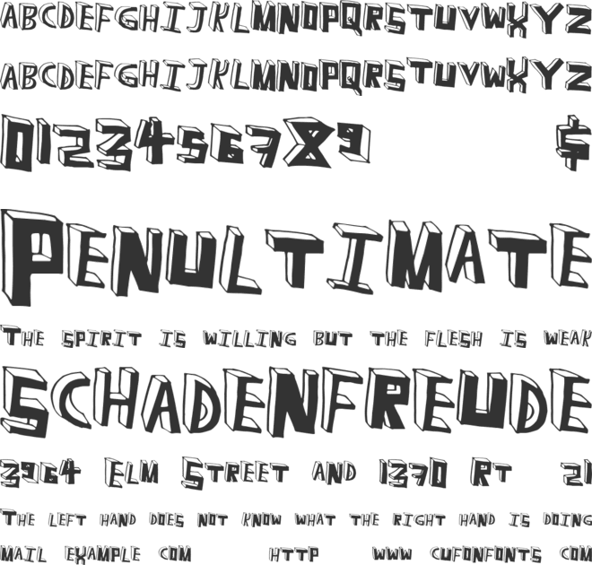 RunAway font preview