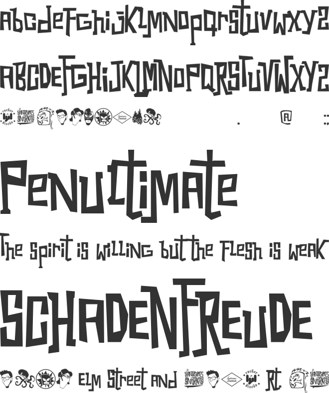 Los Snorks font preview