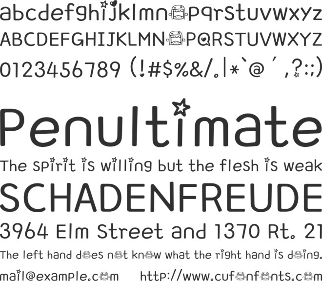 domo laughing font preview