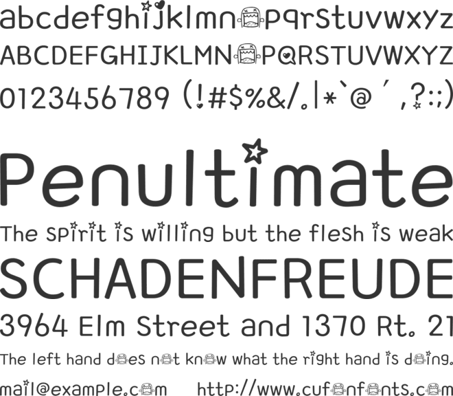 domo laughing font preview