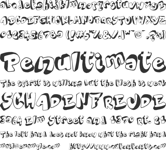 World Black Shadow font preview