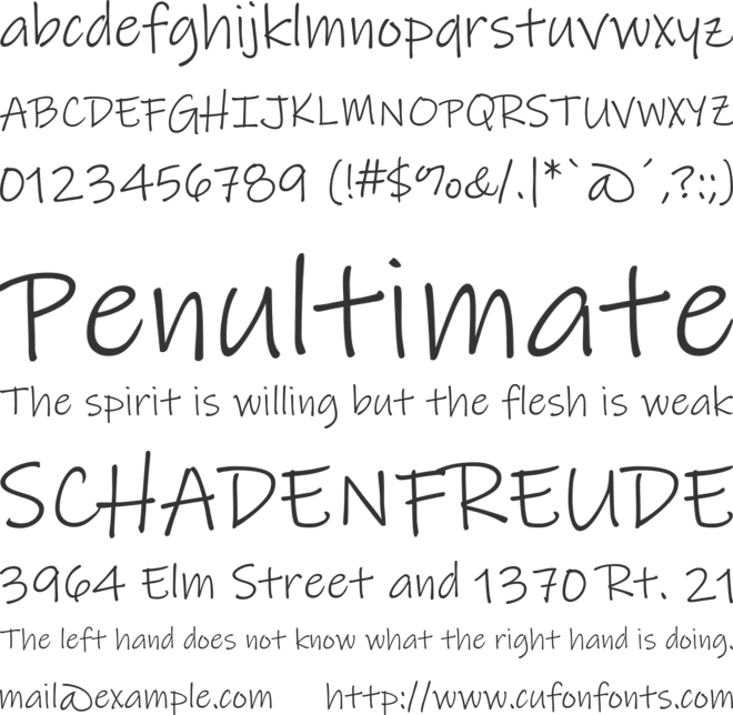 Lindsey for Kenmore font preview