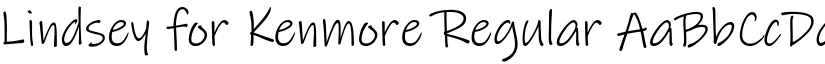Lindsey for Kenmore Regular font