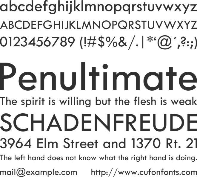 Twentieth Century for Kenmore N font preview