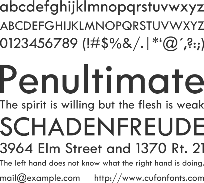 Twentieth Century for Kenmore N font preview