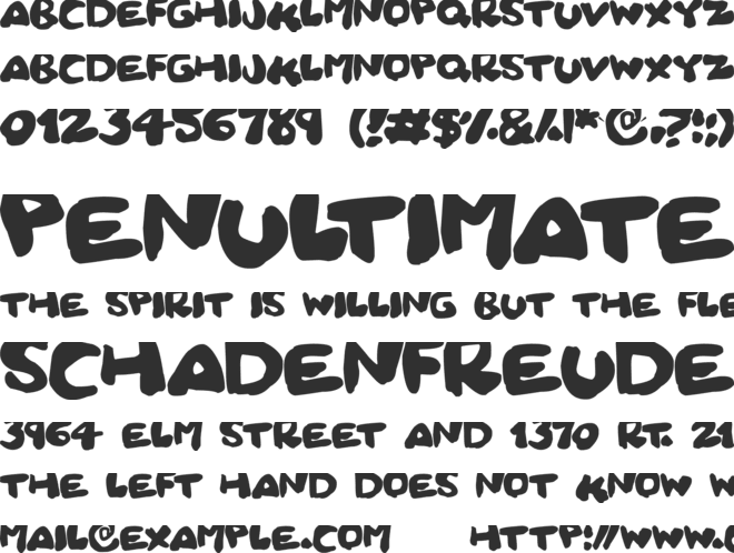 Squidgy font preview