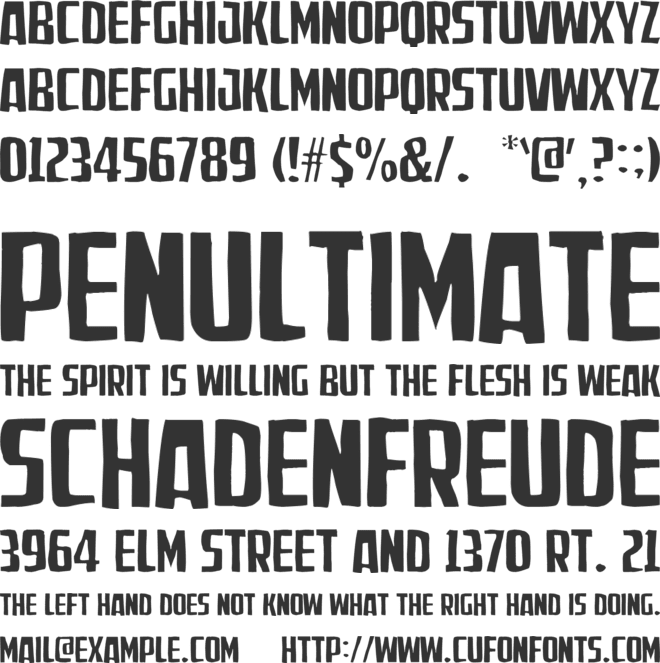 Macizo Company font preview