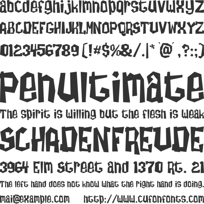 ZombieTai font preview