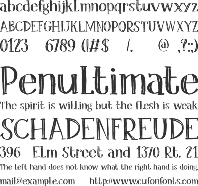 DK Office Squeeze font preview