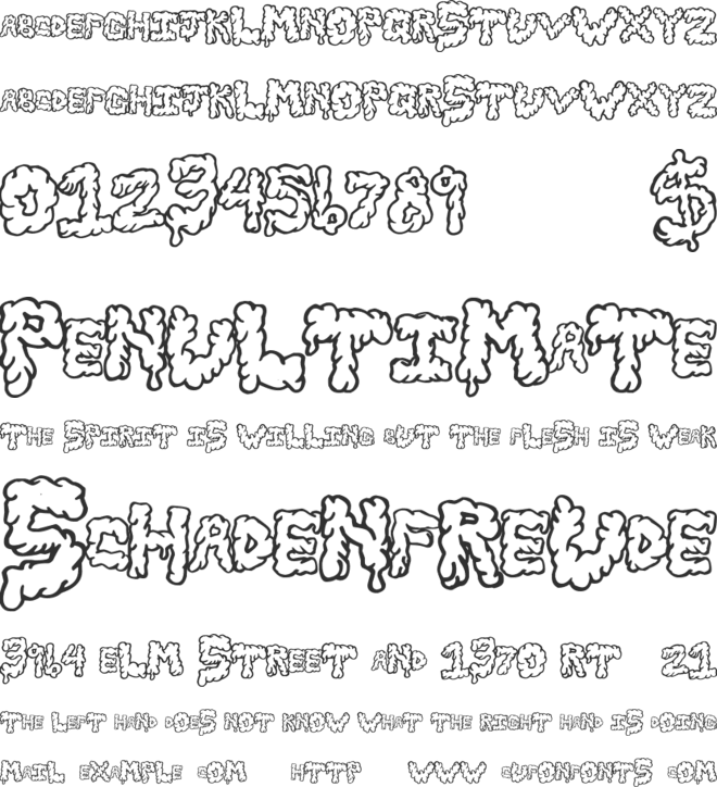 SlimeBawls font preview