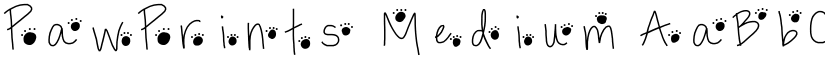 PawPrints Medium font