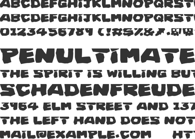 Prehistoric Caveman font preview