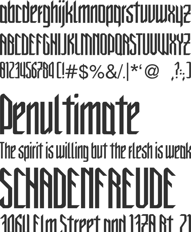 New Gothic Style font preview